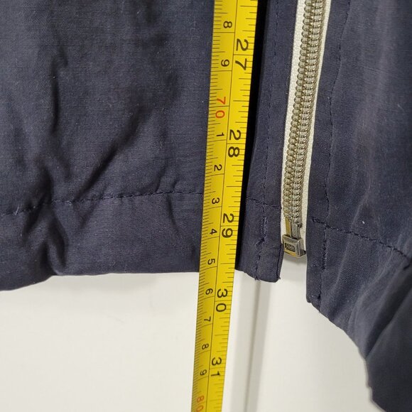 Pier 91 Vintage Dark Navy Hooded Outdoor Cotton Blend Jacket Water Resistant - Picture 13 of 15